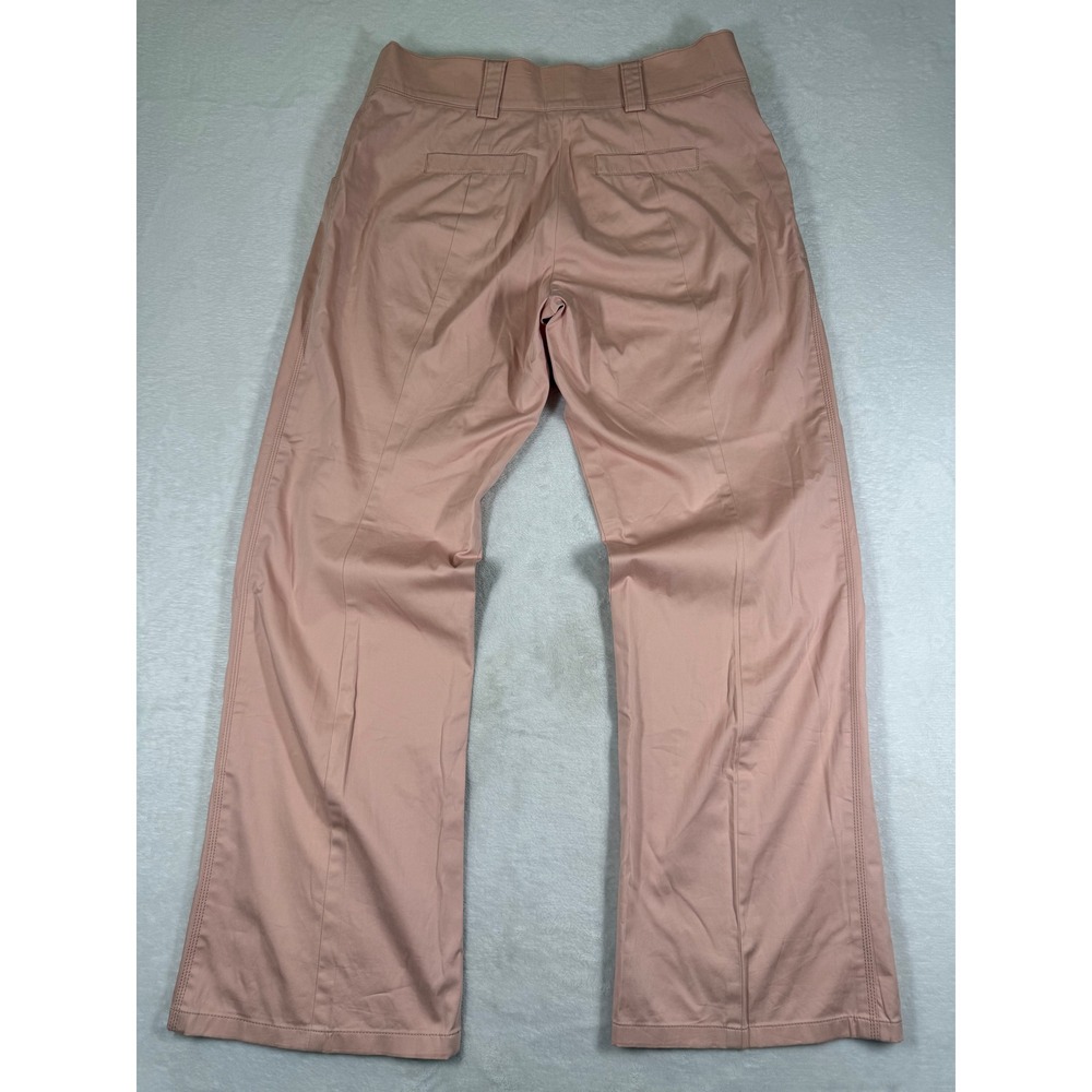 Jil Sander Womens Peach Pink Cotton Stretch Straight Leg Trousers Size 42 Italy - Picture 10 of 11
